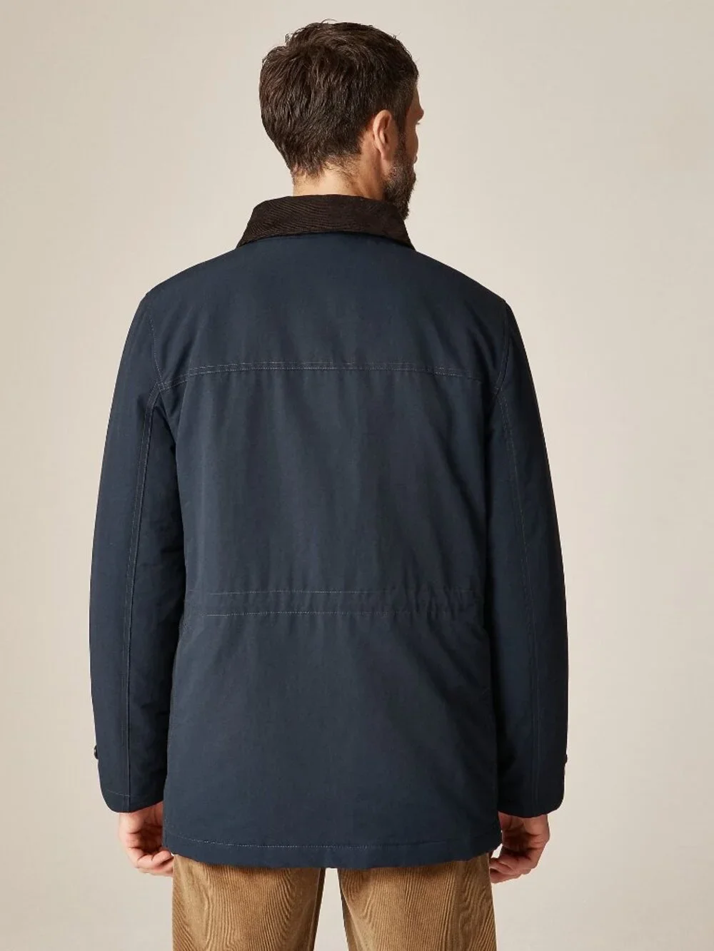 J. Crew Men's Navy Country Jacket Primaloft With Removable Hood CO040 Size Large